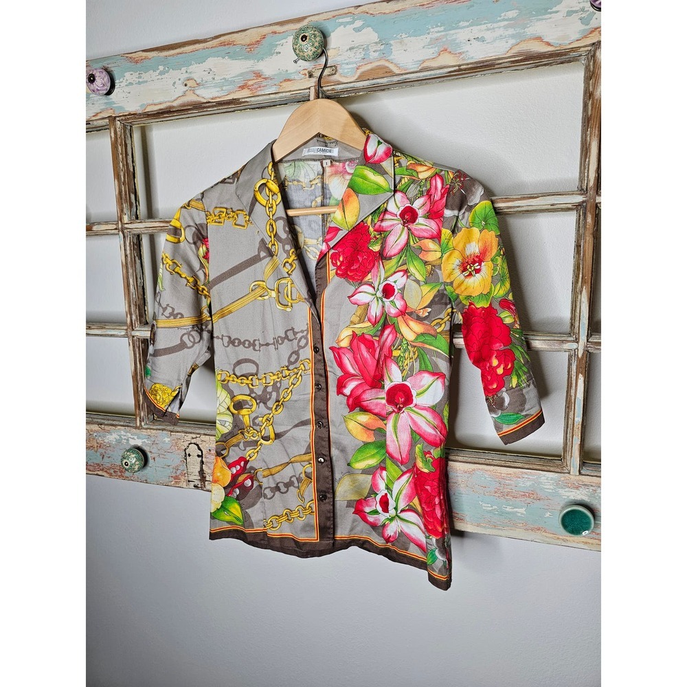 Vintage Nara Camicie Italian Button Up Ladies Size Small